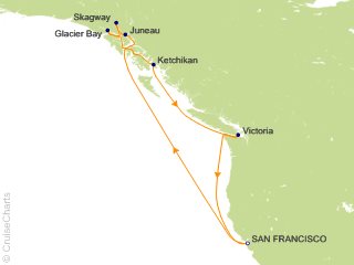 10 Night Inside Passage (with Glacier Bay National Park) Cruise from San Francisco