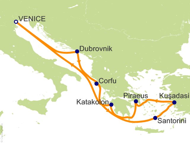 8 Night Greece and Croatia Cruise from Venice