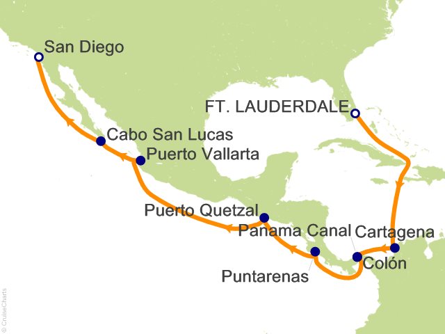 15 Night Panama Canal Westbound Cruise from Fort Lauderdale