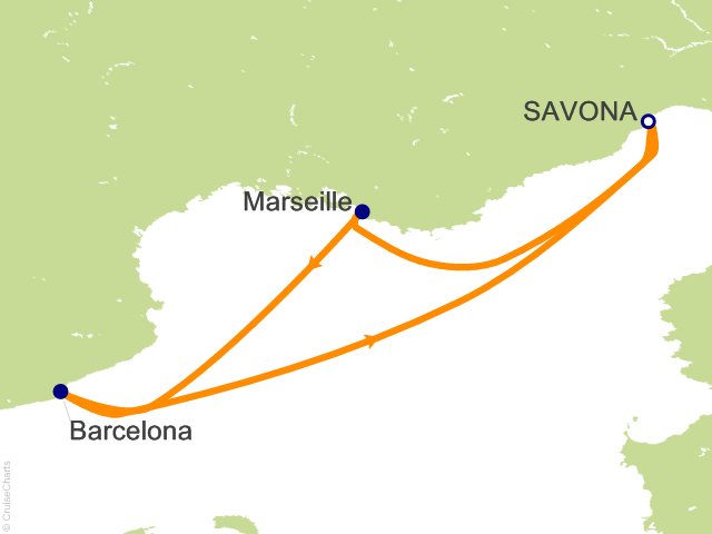 3 Night Mediterranean from Savona Cruise