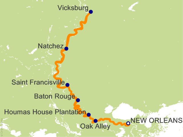 7 Night New Orleans to New Orleans Cruise from New Orleans