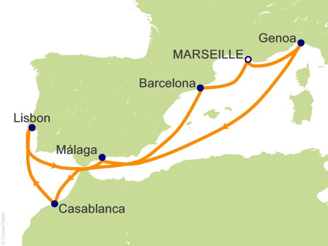 9 Night Mediterranean Cruise from Marseille