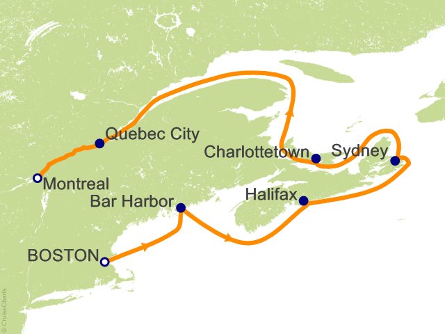 7 Night Canada and New England Discovery Cruise from Boston