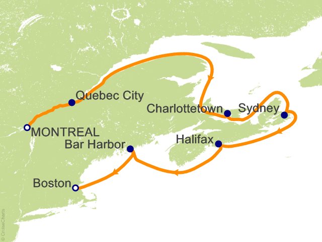 7 Night Canada and New England Discovery Cruise from Montreal