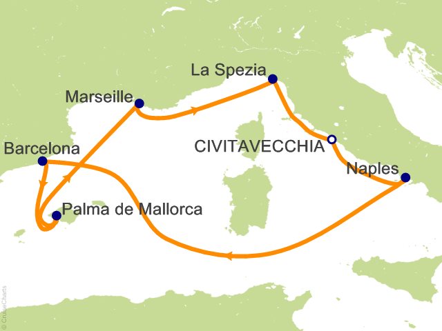 7 Night Western Mediterranean Cruise from Civitavecchia (Rome)