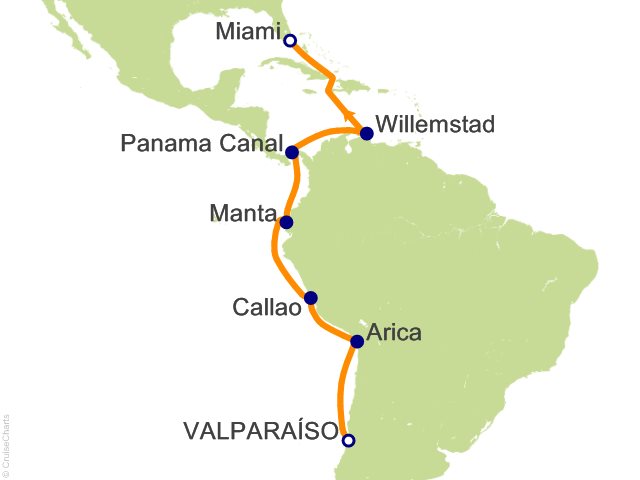 14 Night South America and Panama Canal Cruise from Santiago (Valparaiso)