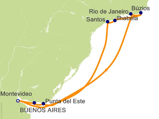 14 Night South America and Rio Carnival Cruise from Buenos Aires