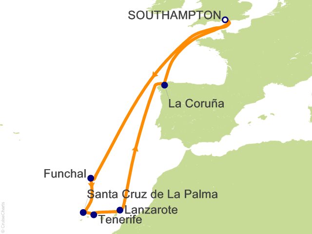 12 Night The Canary Islands Cruise from Southampton