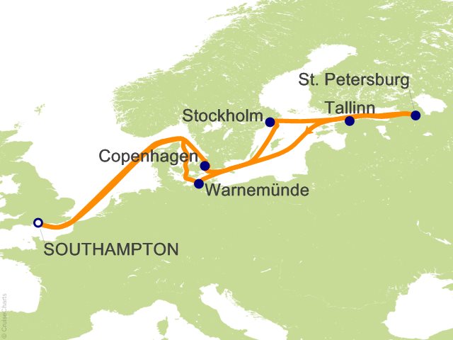 12 Night Scandinavia and Russia Cruise from Southampton