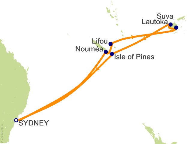 12 Night South Pacific and Fiji Cruise from Sydney