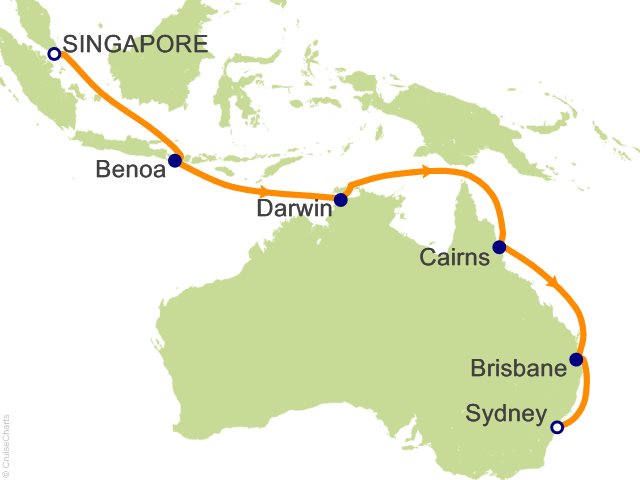 16 Night Asia and Australia Cruise from Singapore