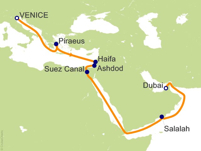 16 Night Suez Canal   Venice to Dubai Cruise from Venice