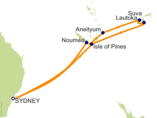 12 Night South Pacific and Fiji Cruise from Sydney