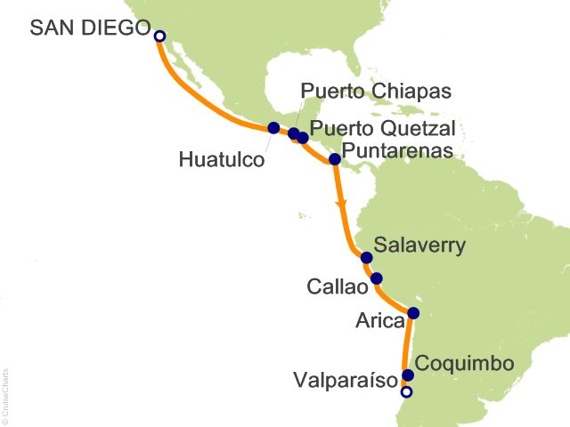 17 Night Voyage to South America from San Diego Cruise from San Diego
