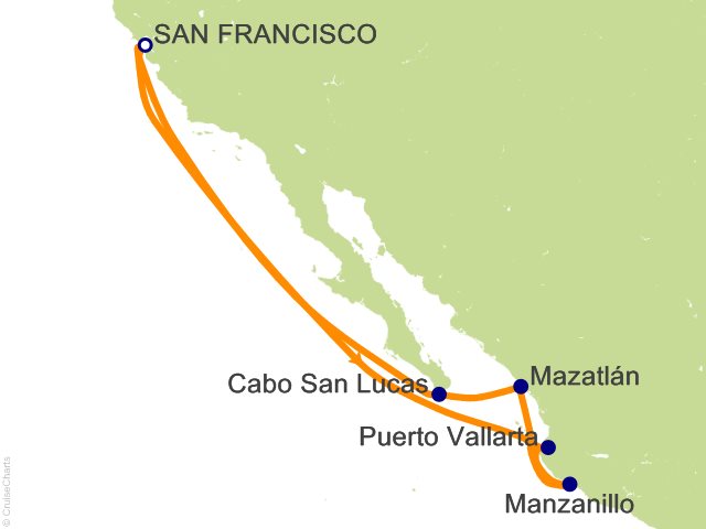 10 Night Holiday Mexican Riviera Cruise from San Francisco
