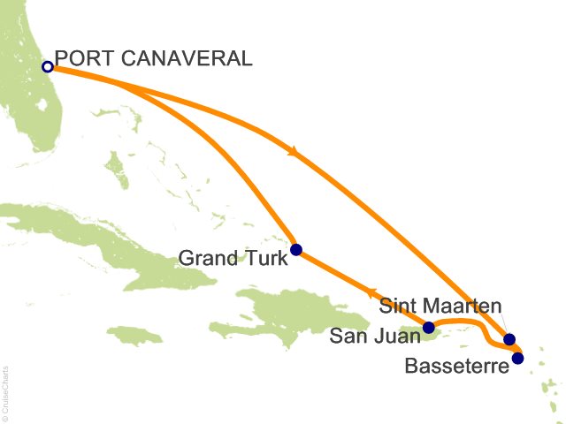 8 Night Eastern Caribbean Cruise from Port Canaveral