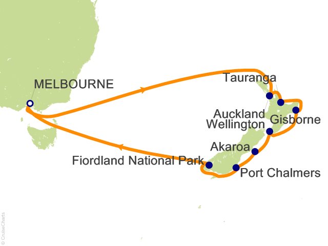 13 Night New Zealand Cruise from Melbourne