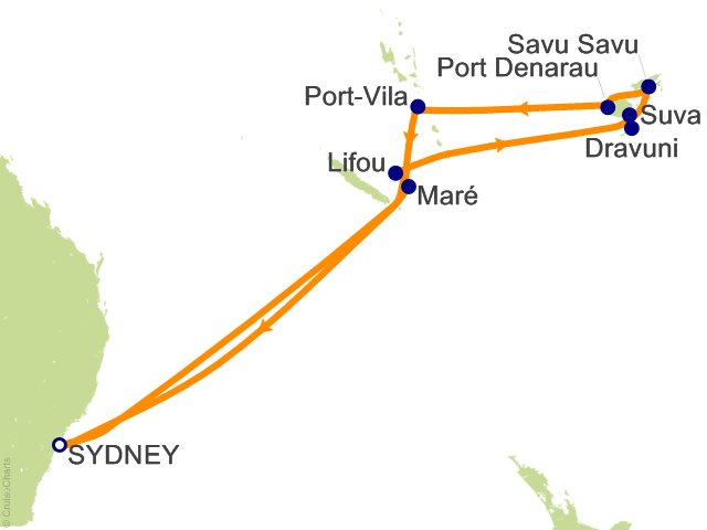 14 Night Fiji and South Pacific Cruise from Sydney