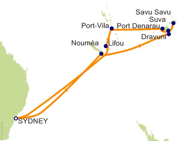 14 Night Fiji and South Pacific Cruise from Sydney