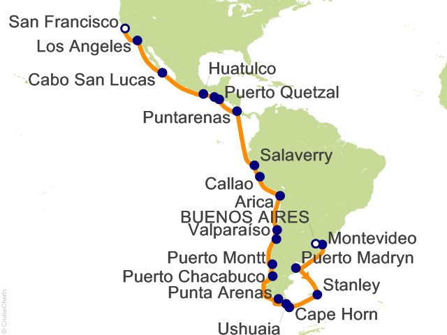 34 Night South America and Mexico from Buenos Aires Cruise from Buenos Aires