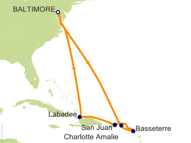 10 Night Western Caribbean Cruise from Baltimore