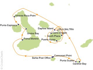7 Night Galapagos Outer Loop Itinerary Cruise from Baltra, Galapagos