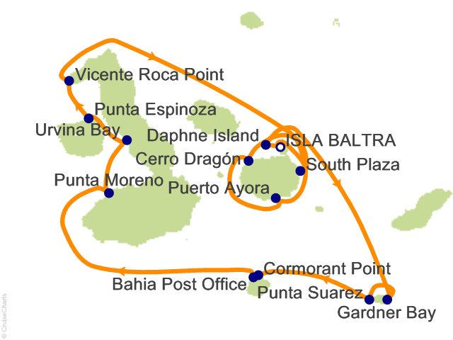 7 Night Galapagos Outer Loop Itinerary Cruise