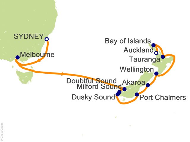 12 Night New Zealand Cruise from Sydney