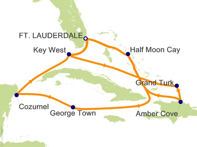 14 Night Western/Tropical Caribbean Cruise from Fort Lauderdale