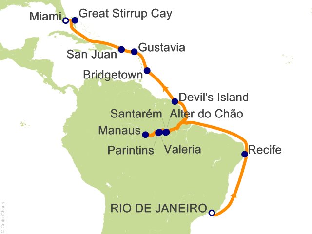 22 Night Journey through the Amazon Cruise from Rio de Janeiro