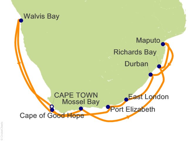 15 Night South African Holiday Cruise from Cape Town