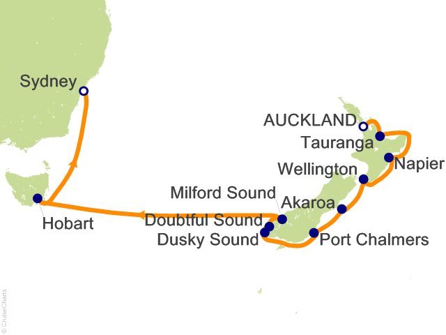 12 Night New Zealand Cruise from Auckland