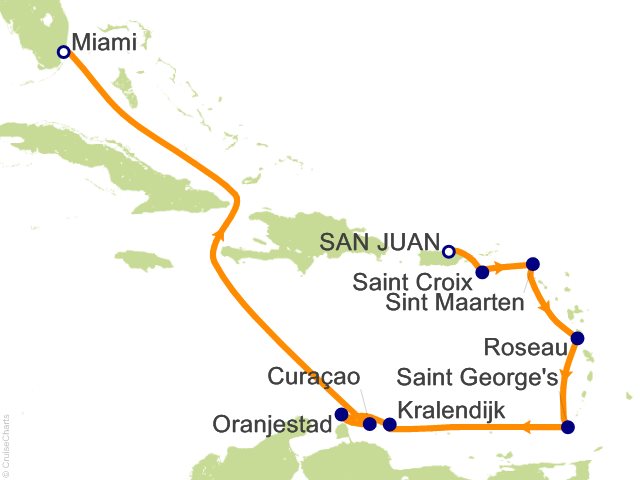 11 Night Southern Caribbean Cruise from San Juan