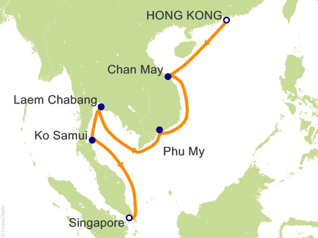 12 Night Southeast Asia Holidays Cruise from Hong Kong