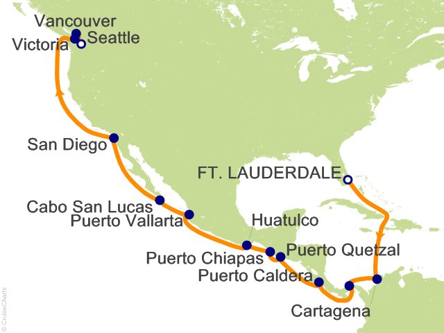 20 Night Panama Canal Cruise from Fort Lauderdale