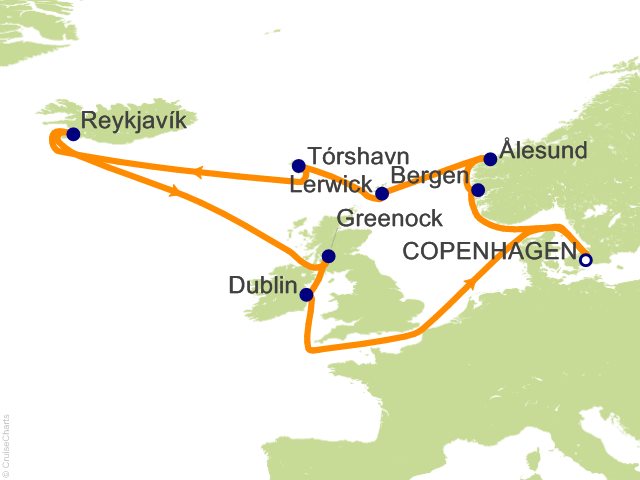 14 Night Norway  Iceland and Faroe Islands from Copenhagen Cruise from Copenhagen