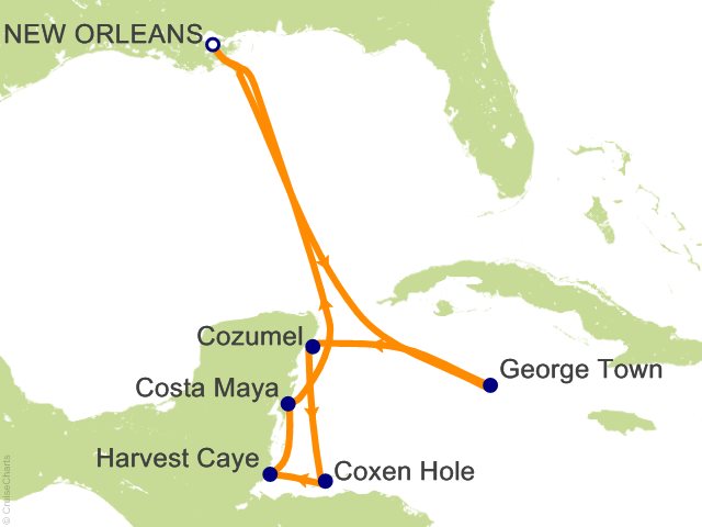 9 Night Western Caribbean from New Orleans Cruise from New Orleans