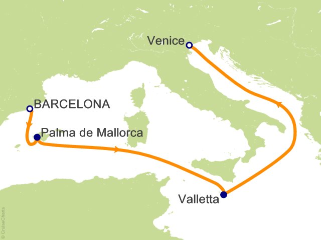 5 Night Mediterranean from Barcelona Cruise from Barcelona