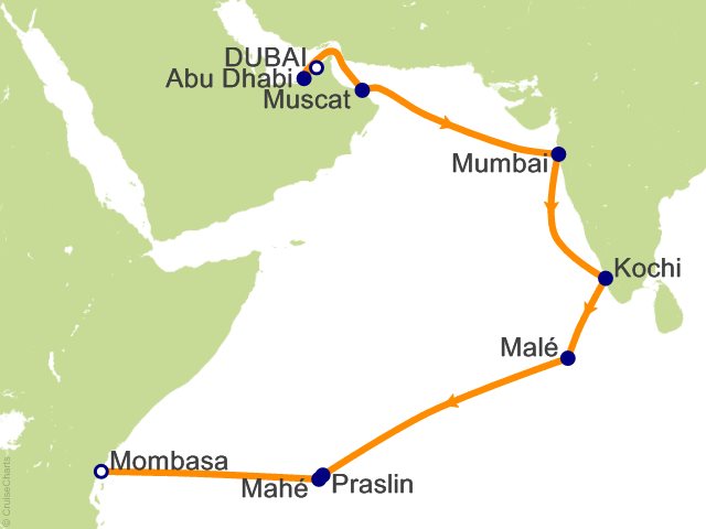 18 Night Africa and Indian Ocean Cruise from Dubai