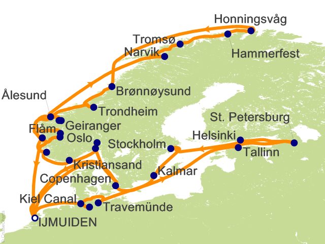 34 Night Baltic  Kiel Canal and North Cape Explorer Cruise from Ijmuiden