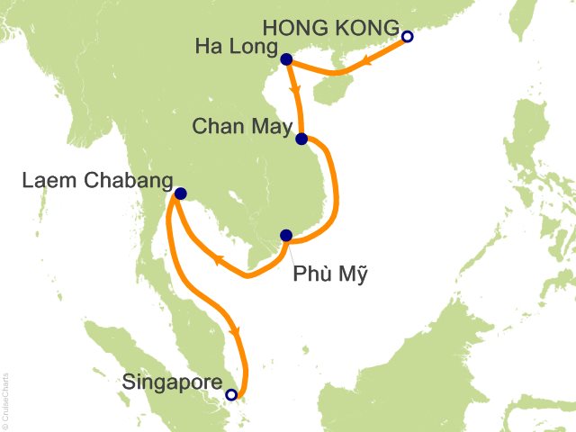 14 Night Southeast Asia Cruise from Hong Kong