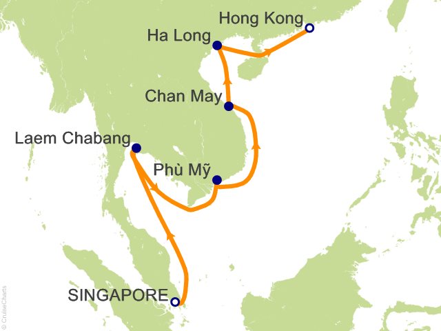 14 Night Southeast Asia Cruise from Singapore