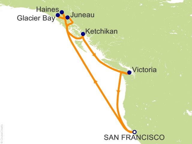 10 Night Inside Passage   Roundtrip San Francisco Cruise from San Francisco