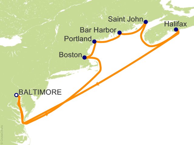 9 Night Canada and New England Cruise from Baltimore
