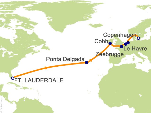 16 Night South Florida to Copenhagen Cruise from Fort Lauderdale