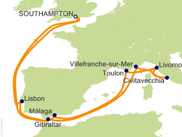 14 Night Italian Mediterranean Cruise from Southampton