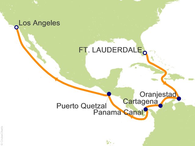 14 Night Fort Lauderdale to Los Angeles Cruise from Fort Lauderdale