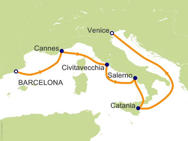 7 Night Barcelona to Venice Cruise from Barcelona