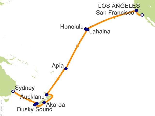 23 Night Los Angeles to Sydney Cruise from Los Angeles