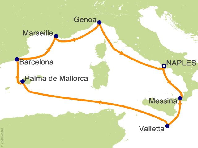 7 Night Mediterranean Cruise from Naples